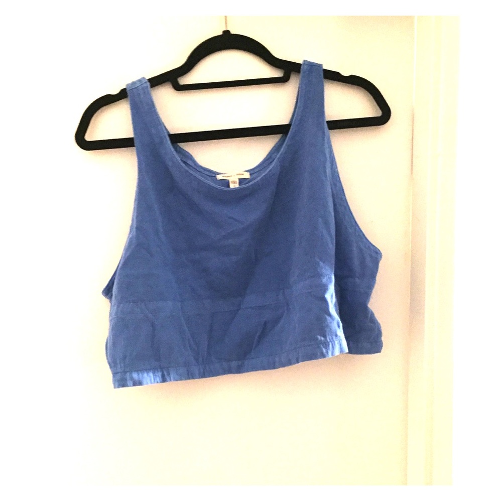 Blue crop top